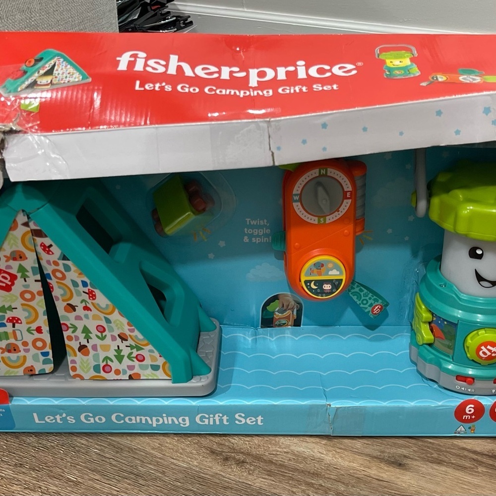 Fisher-Price Let's Go Camping Set - Teal and Orange